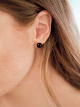 Load image into Gallery viewer, Black onyx stud earrings