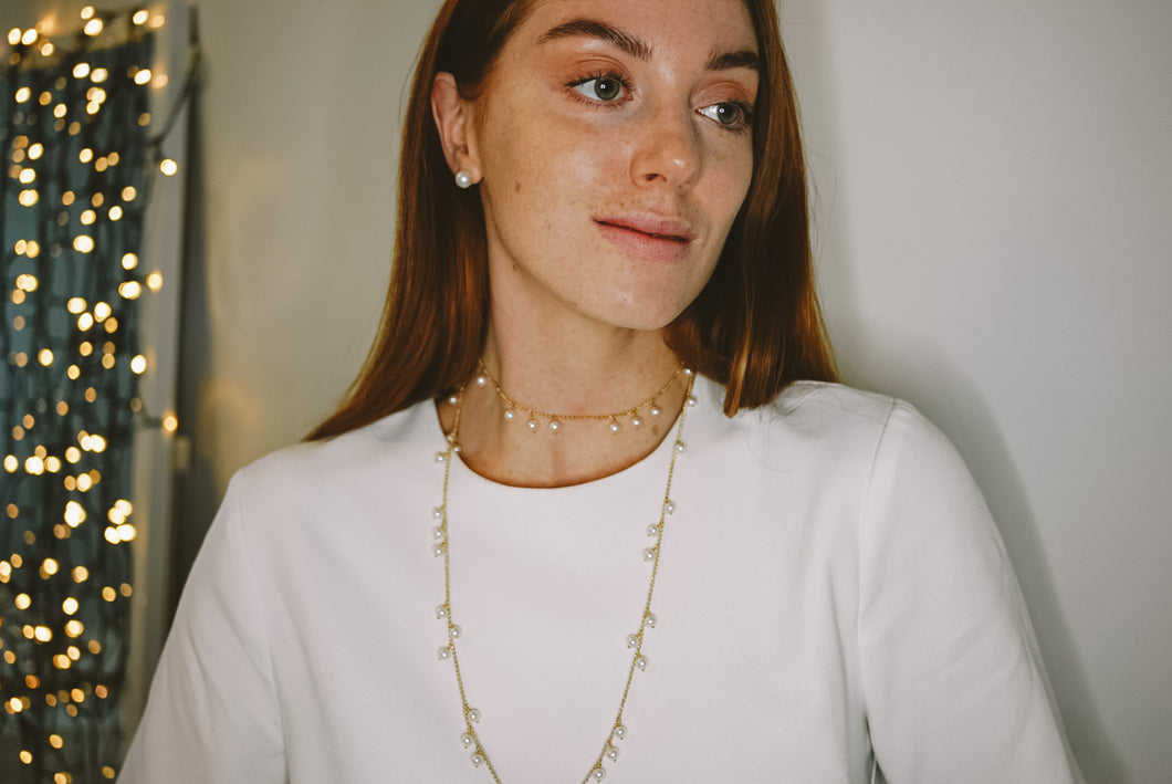 Pearl Berries necklace / long NEW!