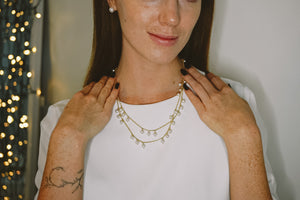 Pearl Berries necklace / long NEW!